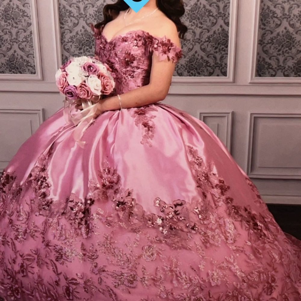 Elegant Pink Floral Teen Dress